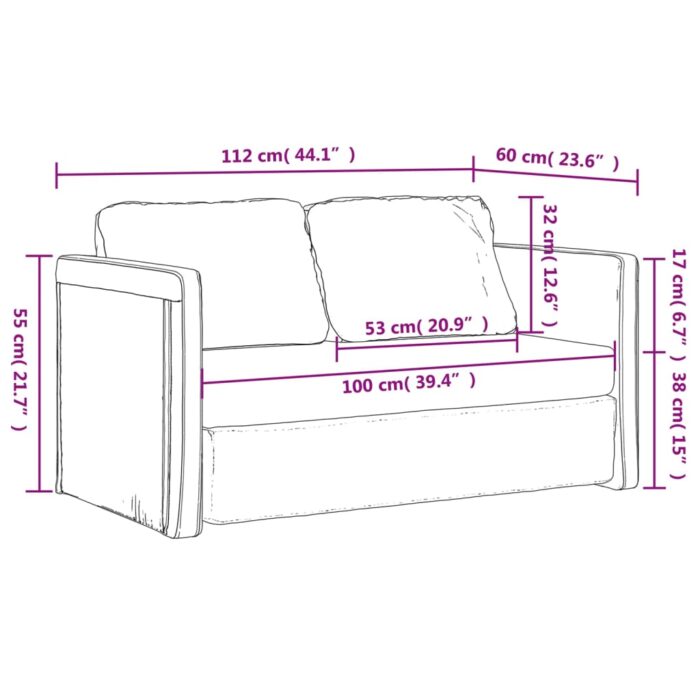 VXL8720845952631_g_en_hd_8.jpg Canapé-lit 2 en 1 vert foncé 112x174x55 cm tissu – Image 8