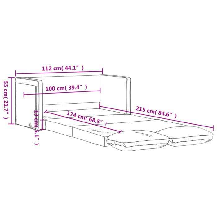 VXL8720845952631_g_en_hd_9.jpg Canapé-lit 2 en 1 vert foncé 112x174x55 cm tissu – Image 9