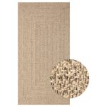 Tapis ZIZUR 80x150 cm aspect de jute intérieur et extérieur