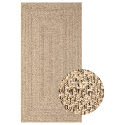 Tapis ZIZUR 80x150 cm aspect de jute intérieur et extérieur