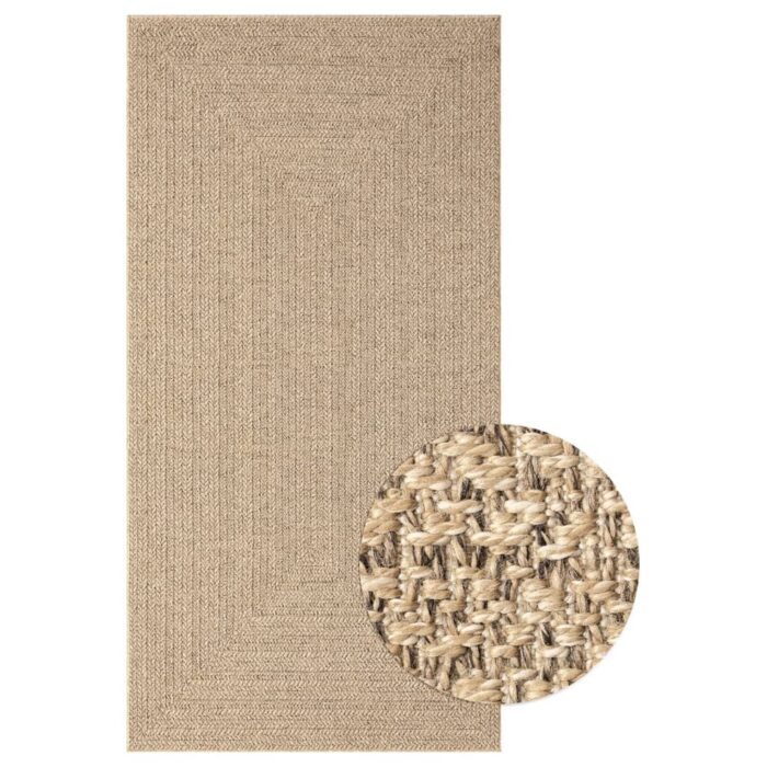 Tapis ZIZUR 80x150 cm aspect de jute intérieur et extérieur – Image 1