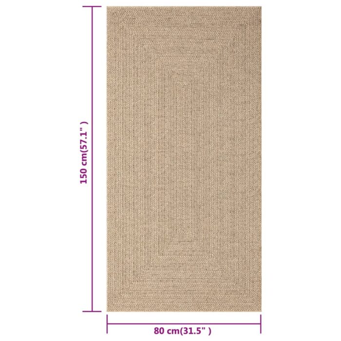 Tapis ZIZUR 80x150 cm aspect de jute intérieur et extérieur – Image 6