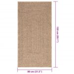 Tapis ZIZUR 80x150 cm aspect de jute intérieur et extérieur – Image 8