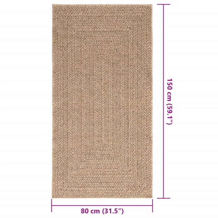 Tapis ZIZUR 80x150 cm aspect de jute intérieur et extérieur – Image 8