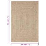 Tapis ZIZUR 140x200 cm aspect de jute intérieur et extérieur – Image 6