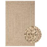 Tapis ZIZUR 160x230 cm aspect de jute intérieur et extérieur