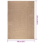 Tapis ZIZUR 160x230 cm aspect de jute intérieur et extérieur – Image 8