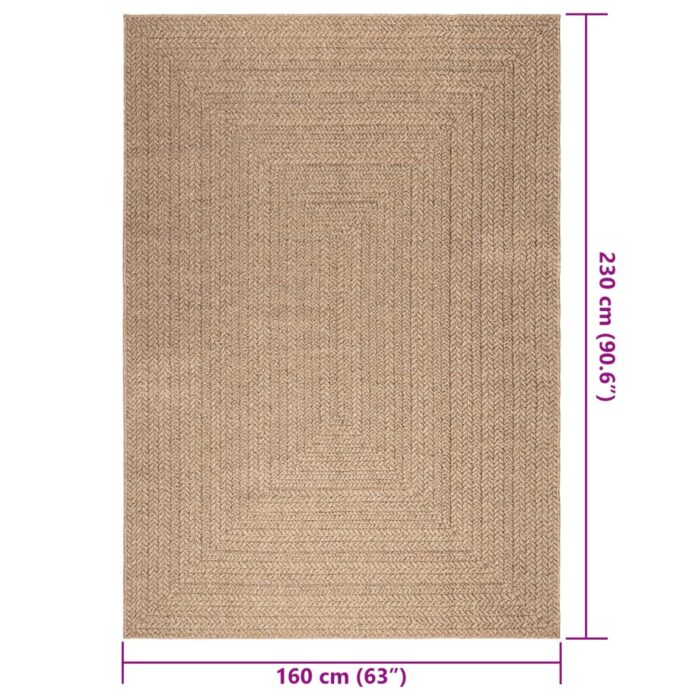 Tapis ZIZUR 160x230 cm aspect de jute intérieur et extérieur – Image 8