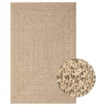 Tapis ZIZUR 200x290 cm aspect de jute intérieur et extérieur