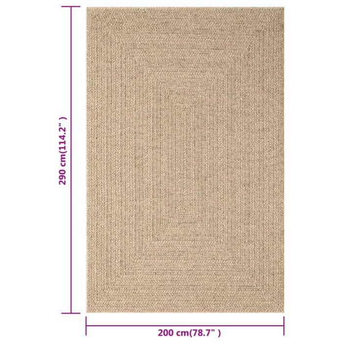 Tapis ZIZUR 200x290 cm aspect de jute intérieur et extérieur – Image 6