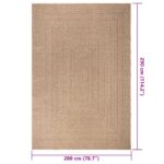 Tapis ZIZUR 200x290 cm aspect de jute intérieur et extérieur – Image 8