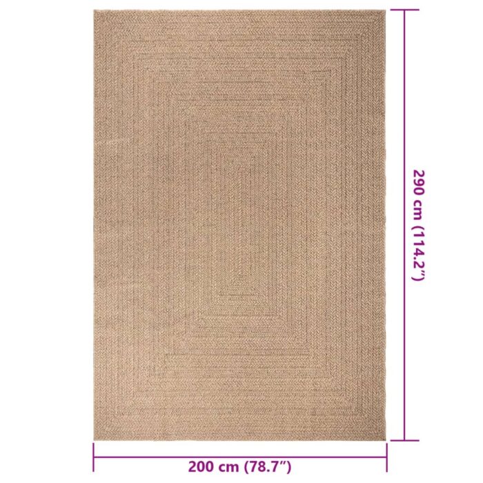 Tapis ZIZUR 200x290 cm aspect de jute intérieur et extérieur – Image 8