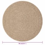 Tapis ZIZUR 90 cm aspect de jute intérieur et extérieur – Image 5