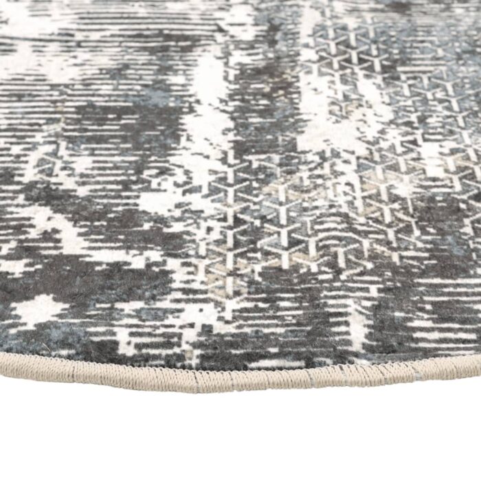 Tapis lavable multicolore Ø 120 cm antidérapant – Image 2