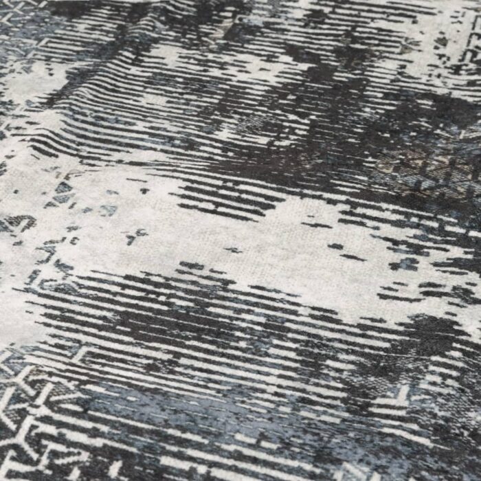 Tapis lavable multicolore Ø 120 cm antidérapant – Image 3