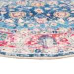 Tapis lavable multicolore Ø 120 cm antidérapant – Image 2