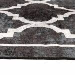 Tapis lavable noir et blanc 80x150 cm antidérapant – Image 4
