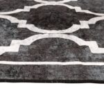 Tapis lavable noir et blanc 80x300 cm antidérapant – Image 4