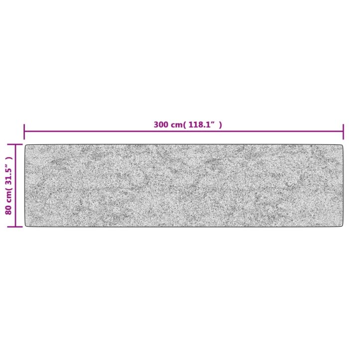 Tapis lavable noir et blanc 80x300 cm antidérapant – Image 6