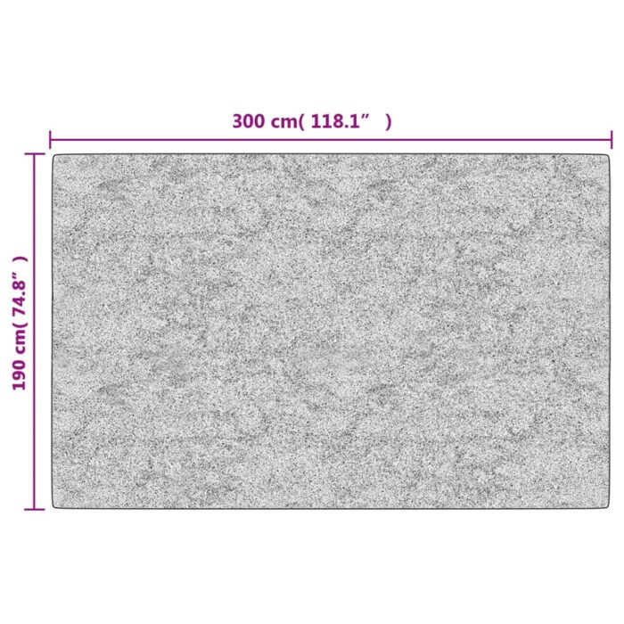 Tapis lavable noir et blanc 190x300 cm antidérapant – Image 6