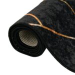 Tapis lavable noir et doré 160x230 cm antidérapant – Image 3