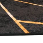 Tapis lavable noir et doré 190x300 cm antidérapant – Image 4