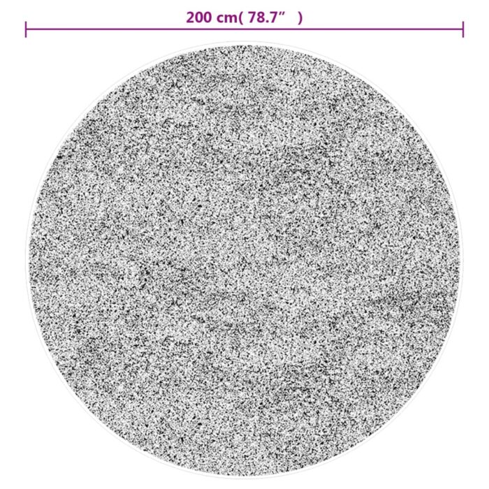 Tapis lavable noir et doré Ø 200 cm antidérapant – Image 4