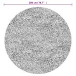 Tapis lavable anthracite Ø 200 cm antidérapant – Image 4