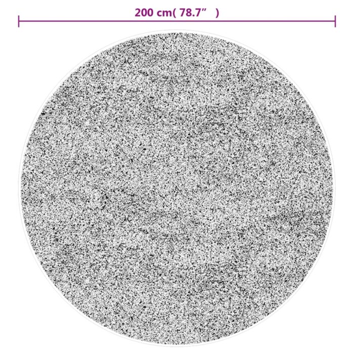 Tapis lavable anthracite Ø 200 cm antidérapant – Image 4