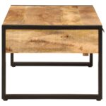 Table basse 100x54x40 cm bois de manguier solide et fer – Image 3