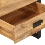 Table basse 100x54x40 cm bois de manguier solide et fer – Image 5