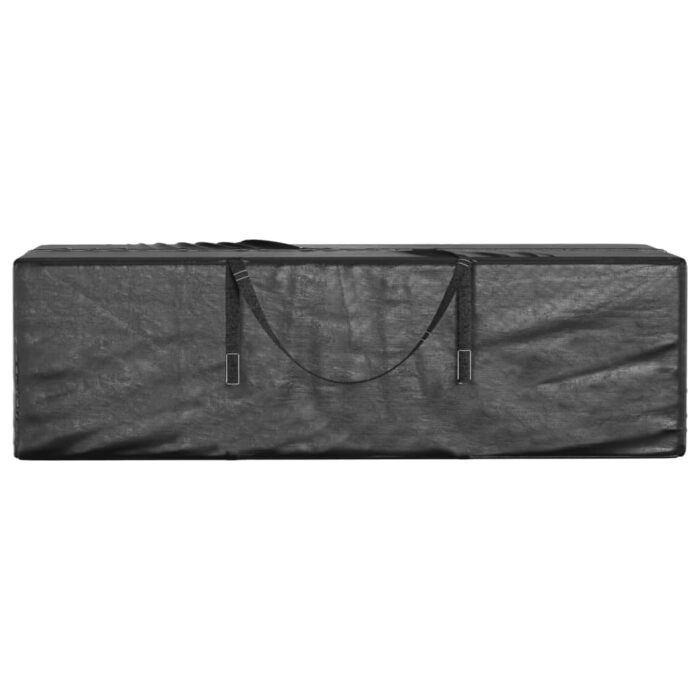 Sacs de rangement pour sapin de Noël 2 pcs noir polyéthylène – Image 3