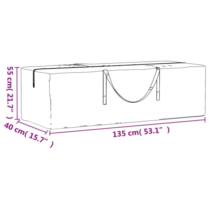 Sacs de rangement pour sapin de Noël 2 pcs noir polyéthylène – Image 8
