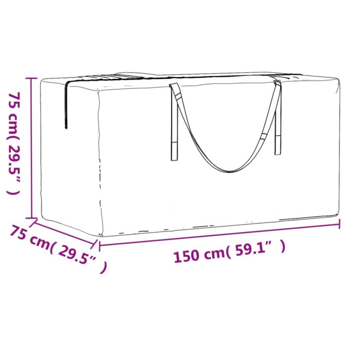 Sacs de rangement pour sapin de Noël 2 pcs noir polyéthylène – Image 8
