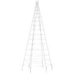 Sapin de Noël à LED sur mât de drapeau 200 LED blanc 180 cm – Image 2