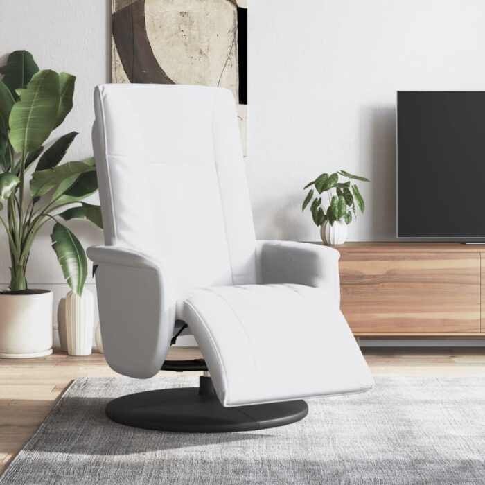 VXL8721012042926_m_en_hd_1.jpg Fauteuil inclinable avec repose-pieds blanc similicuir – Image 1