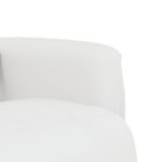 Fauteuil inclinable de massage repose-pieds blanc similicuir – Image 6