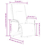 Fauteuil inclinable de massage repose-pieds blanc similicuir – Image 9