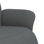 Fauteuil inclinable avec repose-pieds gris foncé tissu – Image 4