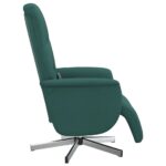 Fauteuil inclinable de massage et repose-pieds vert foncé tissu – Image 2