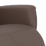Fauteuil inclinable avec repose-pieds marron similicuir – Image 5