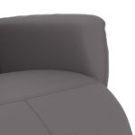 Fauteuil inclinable avec repose-pieds gris similicuir – Image 5