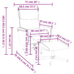 Fauteuil inclinable avec repose-pied gris similicuir – Image 7