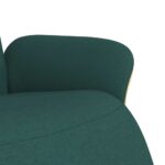 Fauteuil inclinable avec repose-pieds vert foncé tissu – Image 4