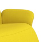 Fauteuil inclinable avec repose-pieds jaune clair tissu – Image 4