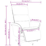 Fauteuil inclinable avec repose-pieds jaune clair tissu – Image 7