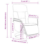 Fauteuil inclinable avec repose-pied bleu velours – Image 7