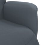 Fauteuil inclinable avec repose-pied gris foncé velours – Image 5