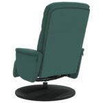 Fauteuil inclinable avec repose-pied vert foncé velours – Image 3