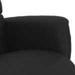 Fauteuil inclinable avec repose-pieds noir similicuir – Image 4